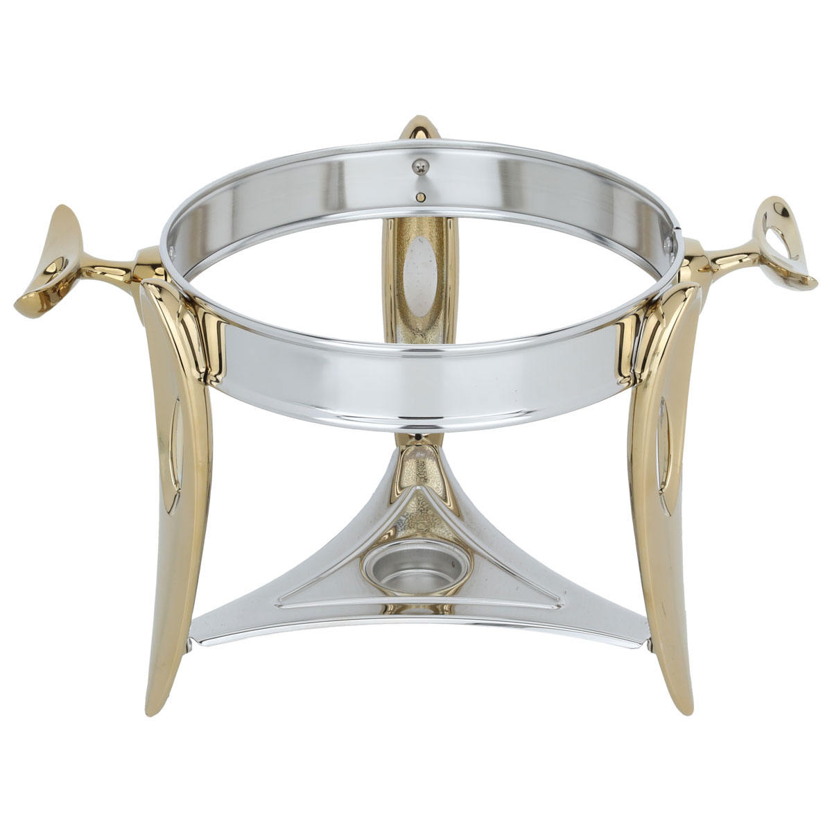 Al Saif Gallery Steel Soup Warmer + Glass, 23 x 23 cm, Deep Round - Silver with Gold product image 3