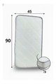 Fun Moment Baby Crib Mattress, 90×45×8 cm - White product image 3