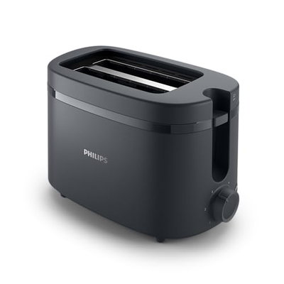 حماصة خبز فيليبس، 650 واط، شريحتين، 6 مستويات، HD2510/90 - اسود product image 2