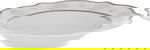 Alsaif gallery Porcelain Dinner Set, 24 Pieces, Round Shape with Beige Rim - White Gold product image 3