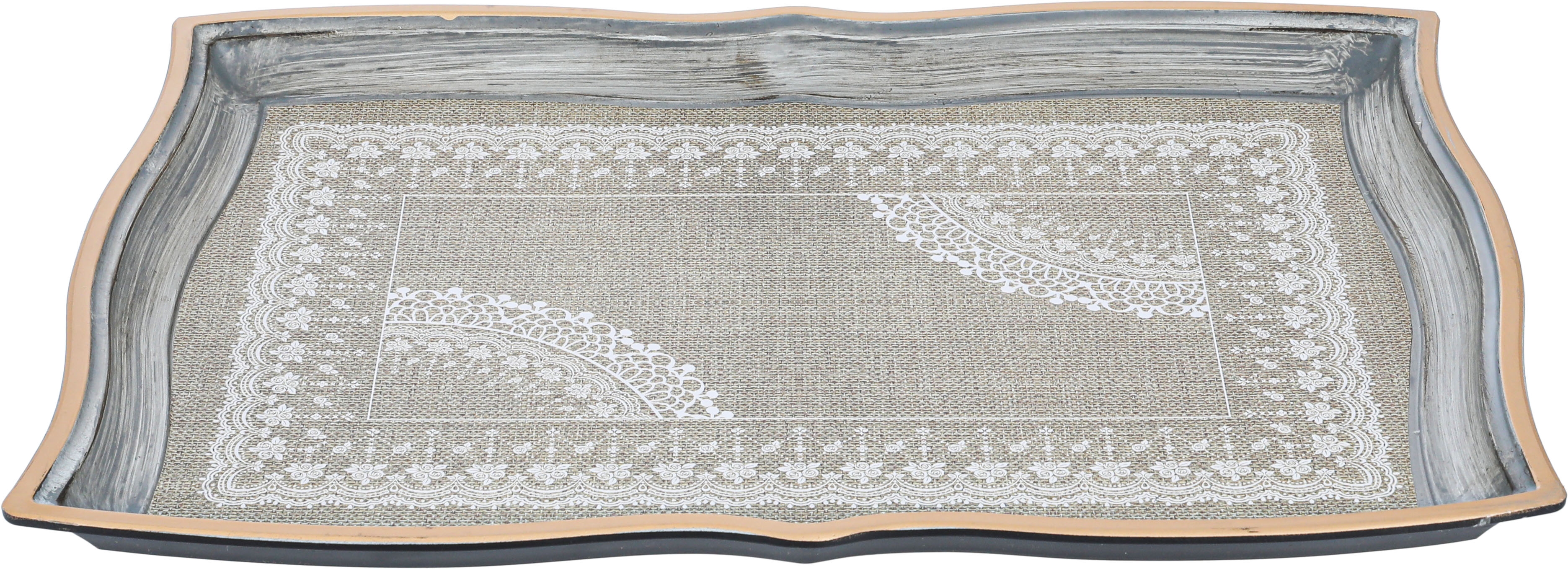 صينية تقديم بلاستيك السيف غاليري، 43x32x2 سم، مستطيل - بيج product image