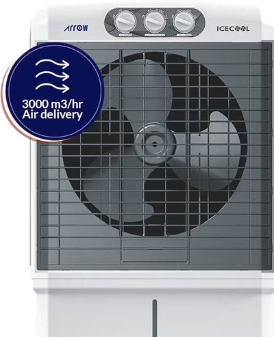 مكيف صحراوي بعربة ارو، 175 واط، 60 لتر، RO-60CLV - ابيض product image 3