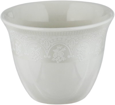 طقم فناجين قهوة عربي سعودي بورسلان السيف غاليري، 6 قطعة - ابيض  product image 3