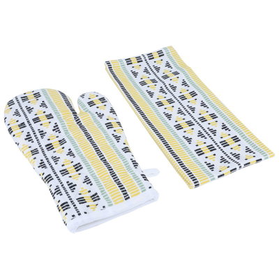 Al Saif Gallery Towel Set, 4 Piece - Yellow White product image 4