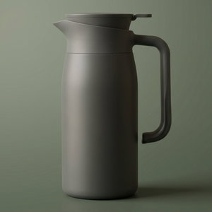 Rana Al Saif Gallery Thermos, 1.5L, Steel Inner Container, Steel Outer Body, Touch Screen - Dark Grey product image