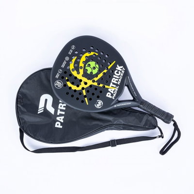 مضرب البادل روكيت باتريك، 38 ملم - أسود اصفر product image 6