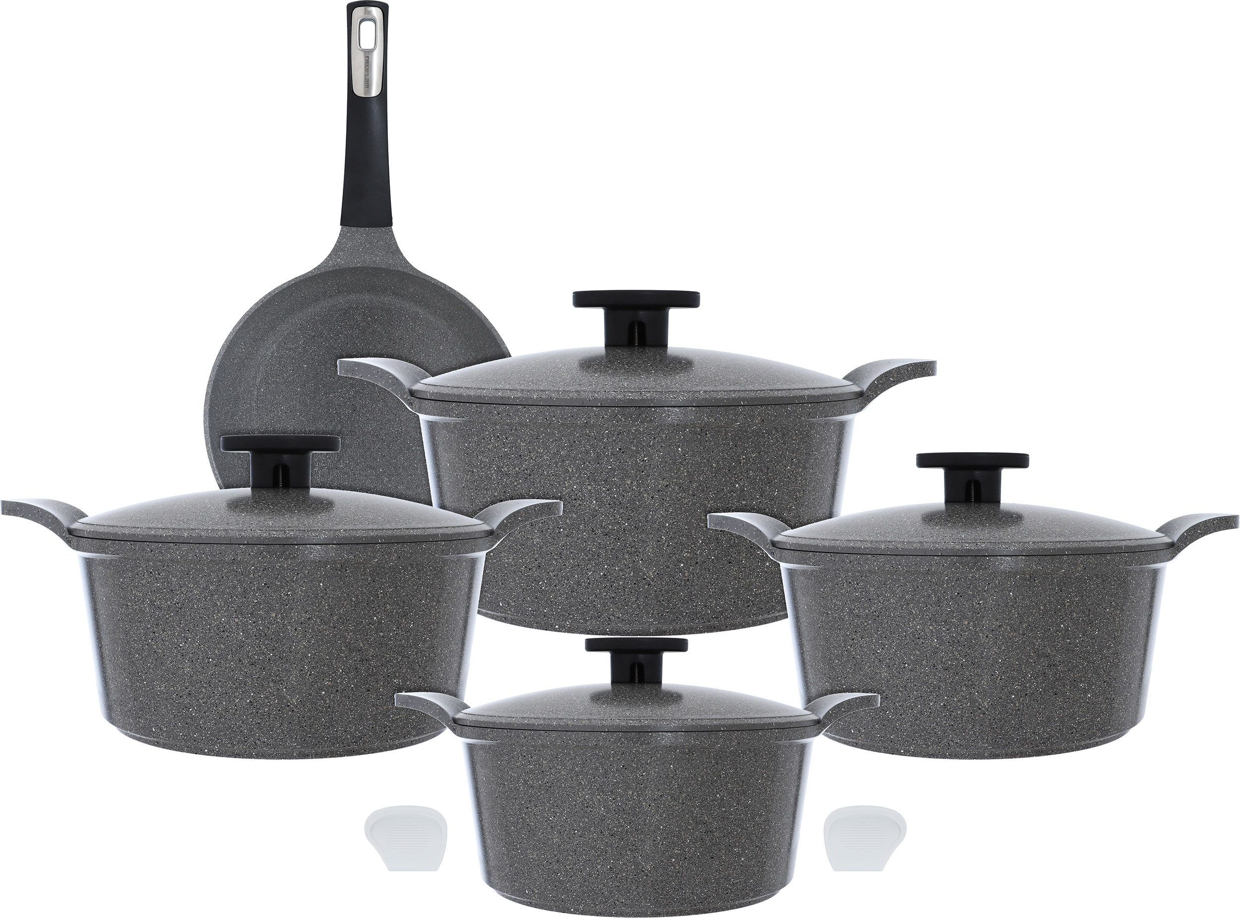 Nooflam Extrema Steel Cookware Set, 9 Pieces - Grey product image