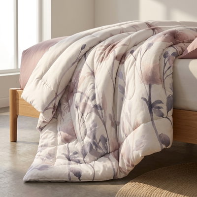 طقم لحاف ساليرنو مايكروفايبر، 240x260 سم، نفرين، 9 قطع - ابيض وردي product image 3