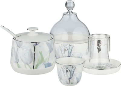 Al Saif Gallery Porcelain Date Sugar Cup Serving Set, 11cm, 29 Pieces - Multicolor product image 1