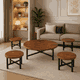 طقم طاولات خشب MDF و معدن، 5 قطع - اسود بني product image 1