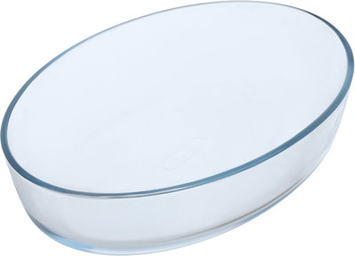 طقم صواني زجاج بايركس، قطعتين، مستطيل وبيضاوي - شفاف product image 3