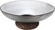 Al Saif Gallery Glass Dessert Dish, 15.5 X 15.5 X 5 Cm, With Wooden Base - Brown product image 3