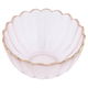 Al Saif Gallery glass bowl, 6.5 x 12 cm, gold-light pink rim product image 2
