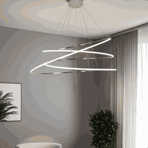 Norco Modern Aluminum Acrylic Chandelier, 3000K, 60W, 120x150cm - Gold product image