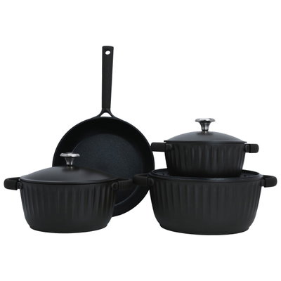 طقم قدور جرانيت روبوست، 7 قطع - أسود product image 3