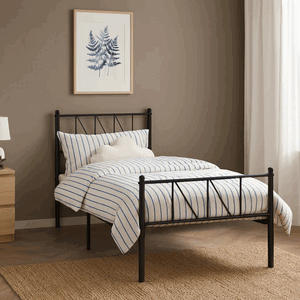 سرير حديد، 40×90×190 سم - أسود product image 2