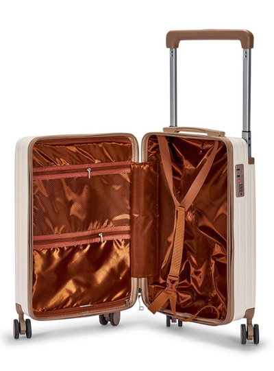 حقيبة سفر بولي كربونات ليمرا، 20 انش، 4 عجلات، OT-9022 - بيج ذهبي product image 4