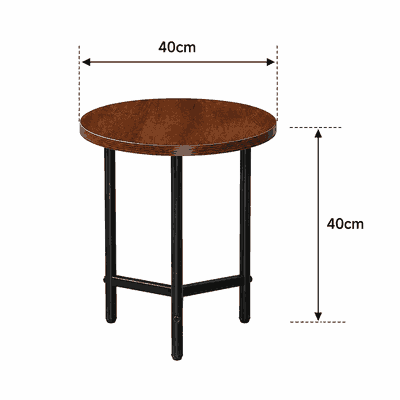 طقم طاولات خشب MDF و معدن، 3 قطع - بني اسود product image 3