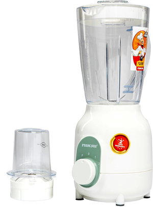 خلاط كهربائي مع مطحنة نيكاي، 350 واط، سرعتين، 1.5 لتر، NB1700T3 - ابيض product image