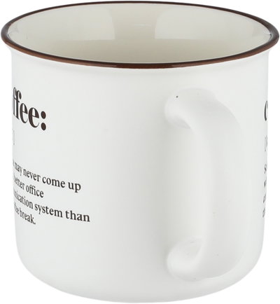 Al Saif Gallery Porcelain Mug, 350 ml, with a brown rim - White product image 3