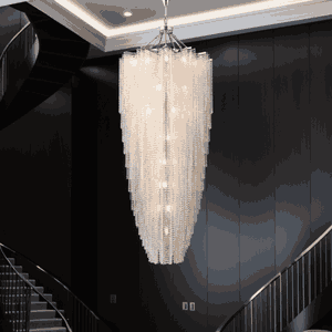 Norco Classic Aluminum Glass Chandelier, 37 Bulbs, E14 Base - Silver product image
