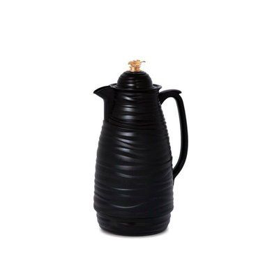 Al Saif Gallery Royal 5 thermos, 0.5 liters, thermal glass inner container, plastic outer shell - black product image 1