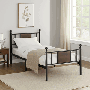 سرير حديد، 40×90×190 سم - أسود product image