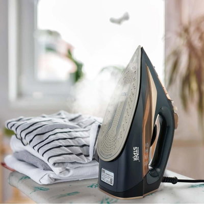 Winning Star ST-6100 Ceramic Steam Iron, 350ml, 2200W, Self-Cleaning - Blue product image 4