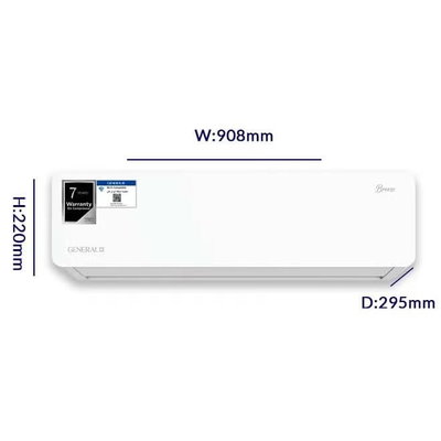 مكيف سبليت جنرال اكس، بارد فقط، 11100 وحدة حرارية، 1 طن، شاشة LED، GX-12SMCC - ابيض product image 2