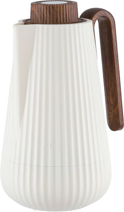 ترمس سمو جلوري، 0.7 لتر، يد خشبي، الخامة الداخلية زجاج، ضغاط - بيج خشبي product image 3