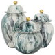 Al Saif Gallery Marble Vase Set, 3 Pieces - Multi Color product image 1