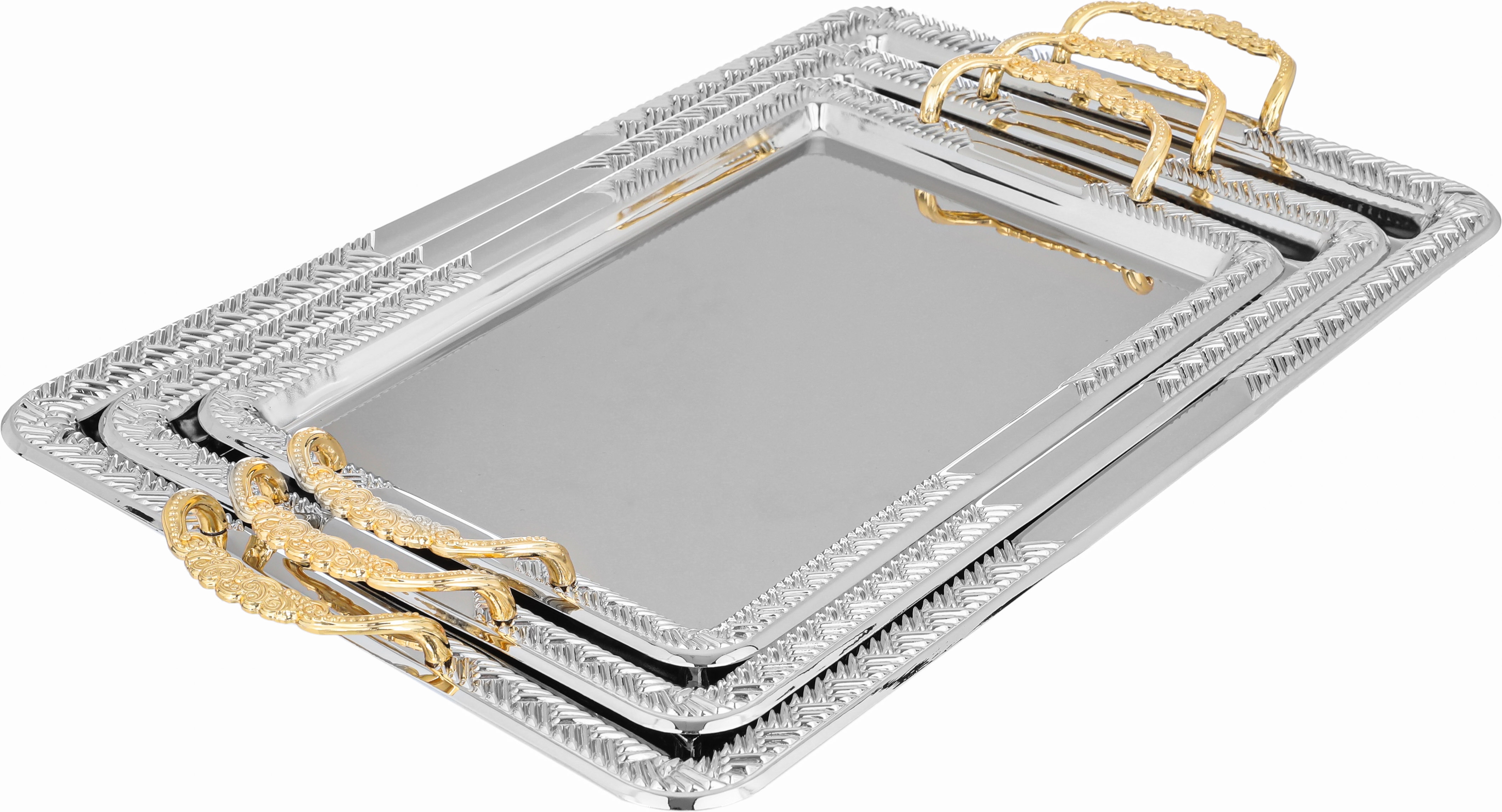 Steel Tofriya Set, 3 Pieces - Silver Gold product image 1