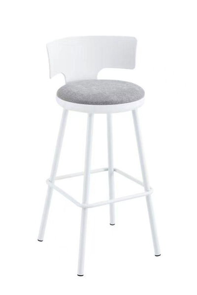 كرسي بار مودرن معدن، 95×40×40 سم، قاعدة قماش - ابيض product image 3