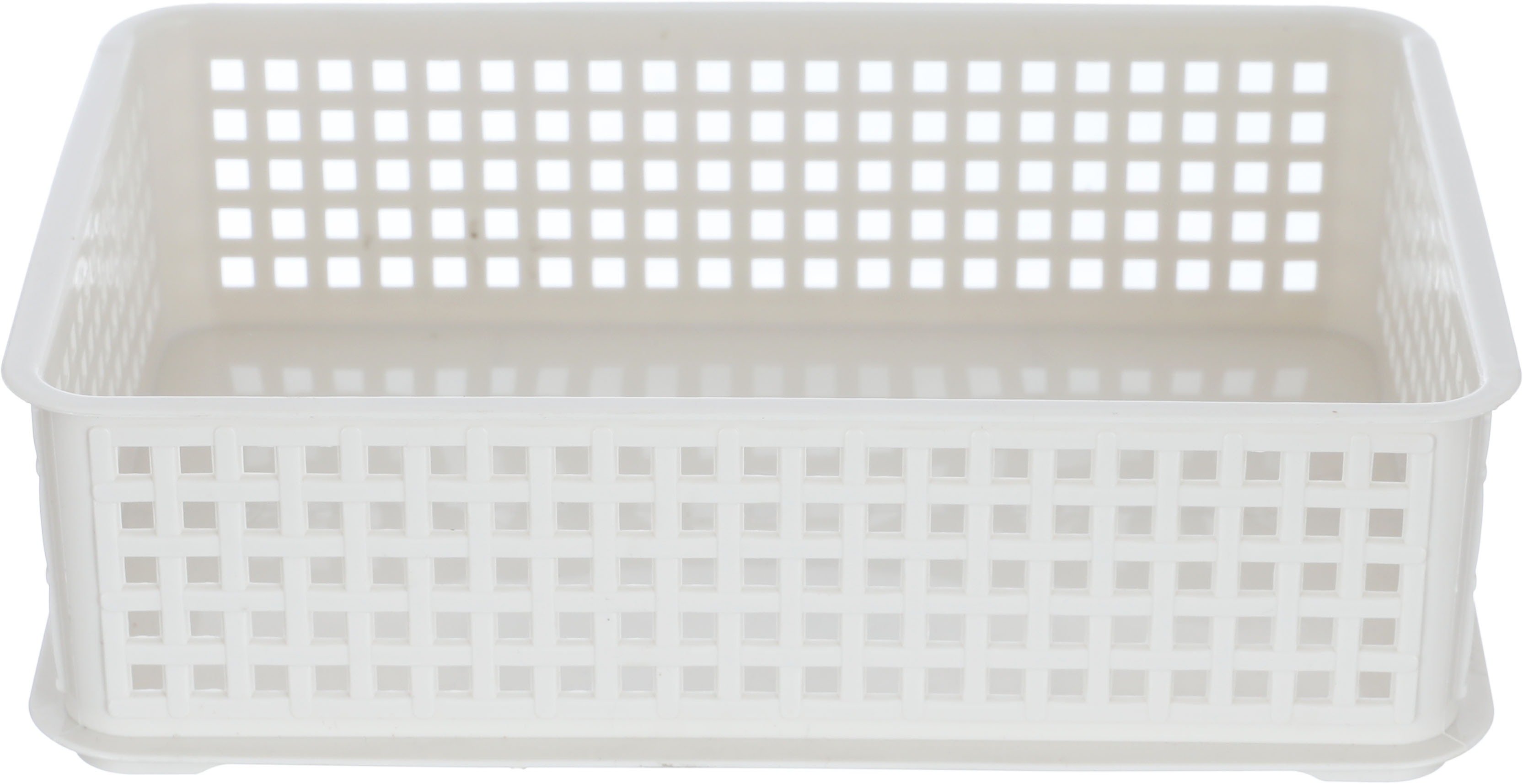 Al Saif Gallery Plastic Storage Basket, 24 x 16.7 x 6.9 cm - White product image