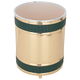 Tissue box with waste bin, Steel Al Saif Gallery, 22x22x27.2 / 26x13.2x6 cm, green-gold line product image 2