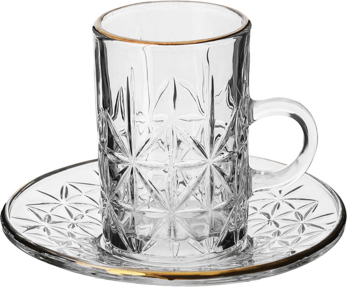 Alsaif Gallery Bialat Tea and Coffee Serving Set, 30 Pieces - Clear product image 4