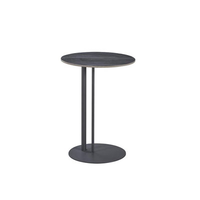 طاولة جانبية مودرن سيراميك و ستيل، 60×45 45 سم - رمادي غامق product image 2