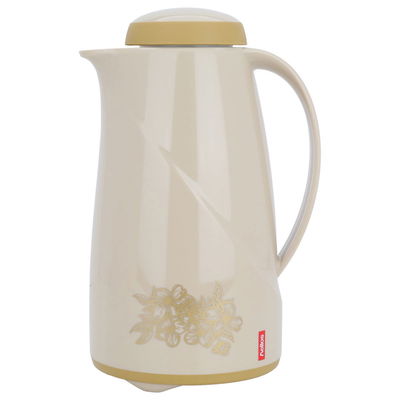 Helios thermos, 1 liter, thermal glass inner container, plastic outer shell - beige product image 1