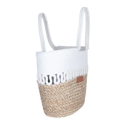 Al Saif Gallery wicker thermos bag, 48 x 38 cm - white beige product image 3