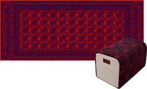 بكج سجادة مع مركى بوليستر سجادتي، 100×300 سم - احمر product image