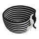 Al Saif Gallery Cotton Baskets Set, 25 x 30 x 35 cm, Striped Round, 3 Pieces - Black product image 3