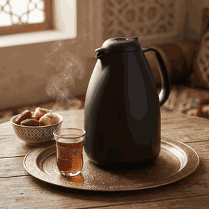 Elegance Penguin Thermos, 1 liter, glass inner container, plastic outer shell - black product image 2