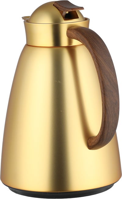 طقم ترامس سيف بلص، 0.7 / 1 لتر، خامة داخلية زجاج، غطاء ضغاط - ذهبي خشبي product image 3