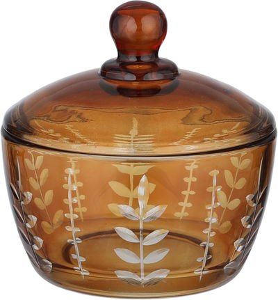 Al Saif Gallery Glass Sugar Cup Serving Set, 11cm, 26 Pieces, Floral Pattern - Transparent Gold product image 3