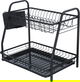 ستاند تجفيف صحون استيل السيف غاليري، 37.2x28.2x48.3 سم، 2 دور - اسود product image 3