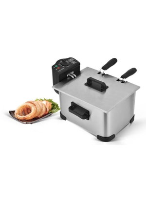 قلاية زيت تايفون، 2000 واط، 5 لتر، TY-04-003 - فضي اسود product image 2