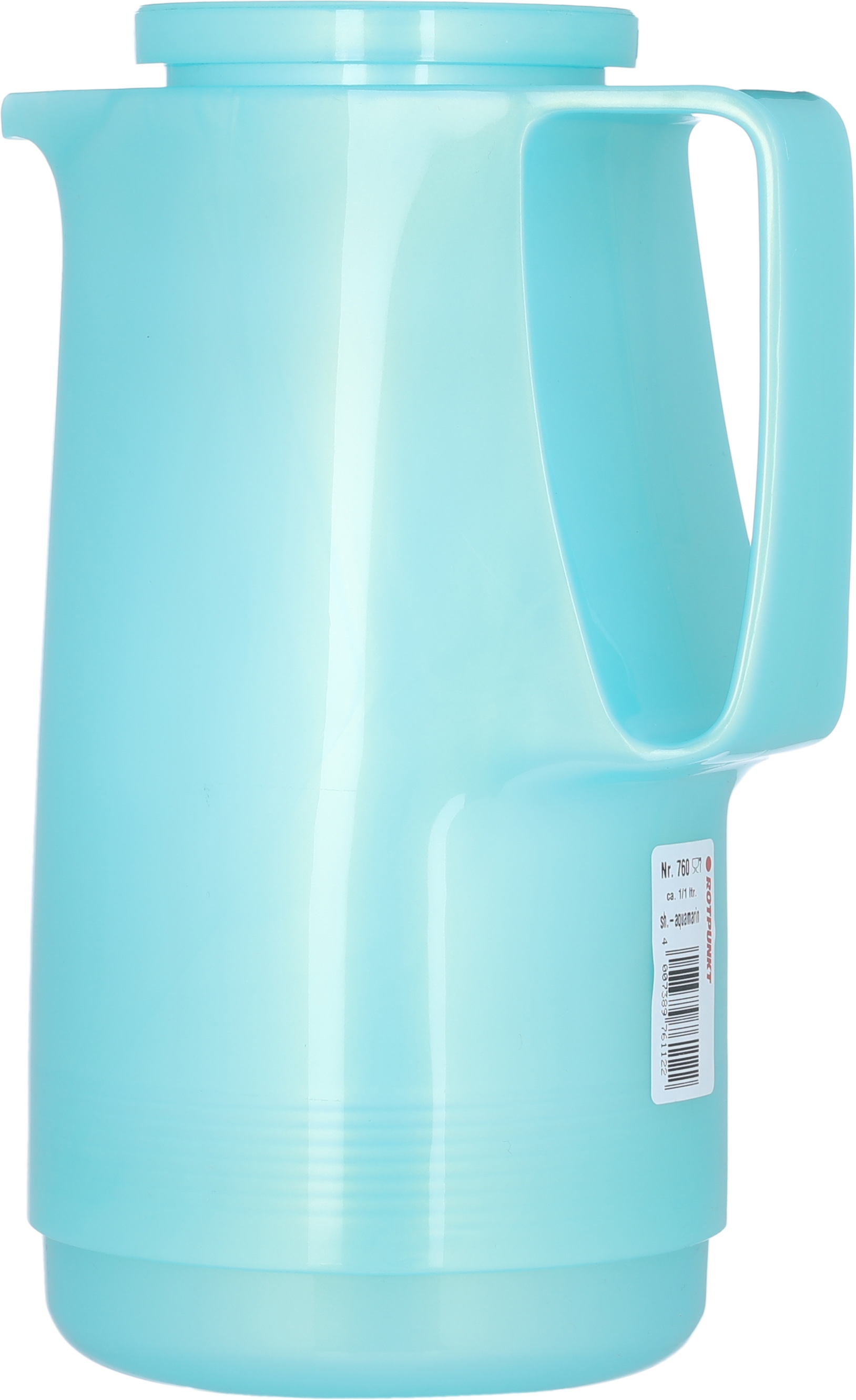 ترمس زجاج روتبونت، 1 لتر، هيكل خارجي بلاستيك - تركواز فاتح product image 2