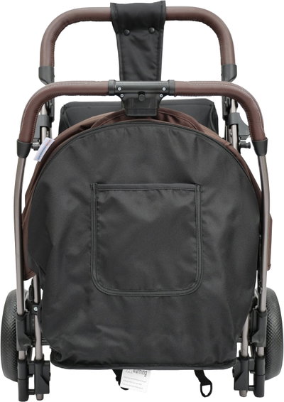 Fun Moment Baby Stroller, Foldable, Storage Basket, Safety Harness - Brown/Black product image 4