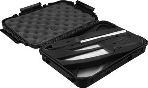 طقم سكاكين استيل بلاستيك بيرجي، 5 قطع - فضي اسود product image 1