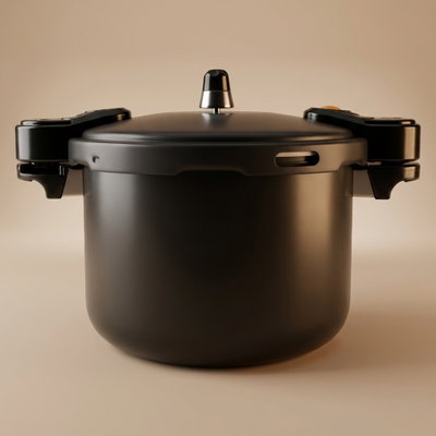 Neoflam Pressure Cooker with Aluminum Lid, 6 Liters - Black product image 1